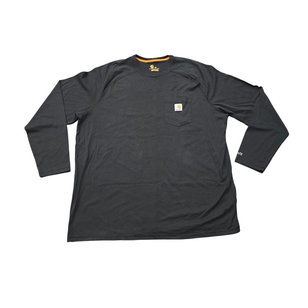 Carhartt Men's Force Relaxed Fit Long Sleeve Pocket T-Shirt Black